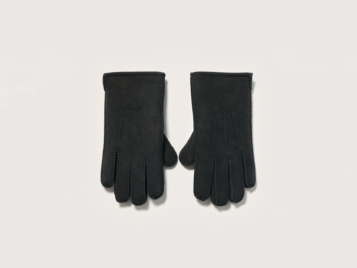 Bellerose Gants En Cuir Noir Pour Hommes