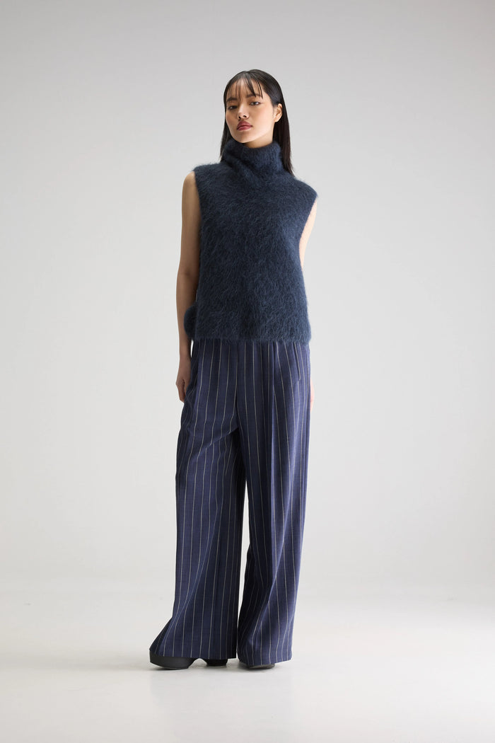 Bellerose Gilet En Maille Bleu Marine Pour Femmes