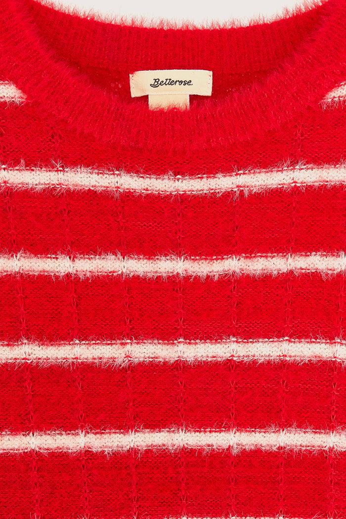 Bellerose Gilet Tricot Rayé Pour Filles