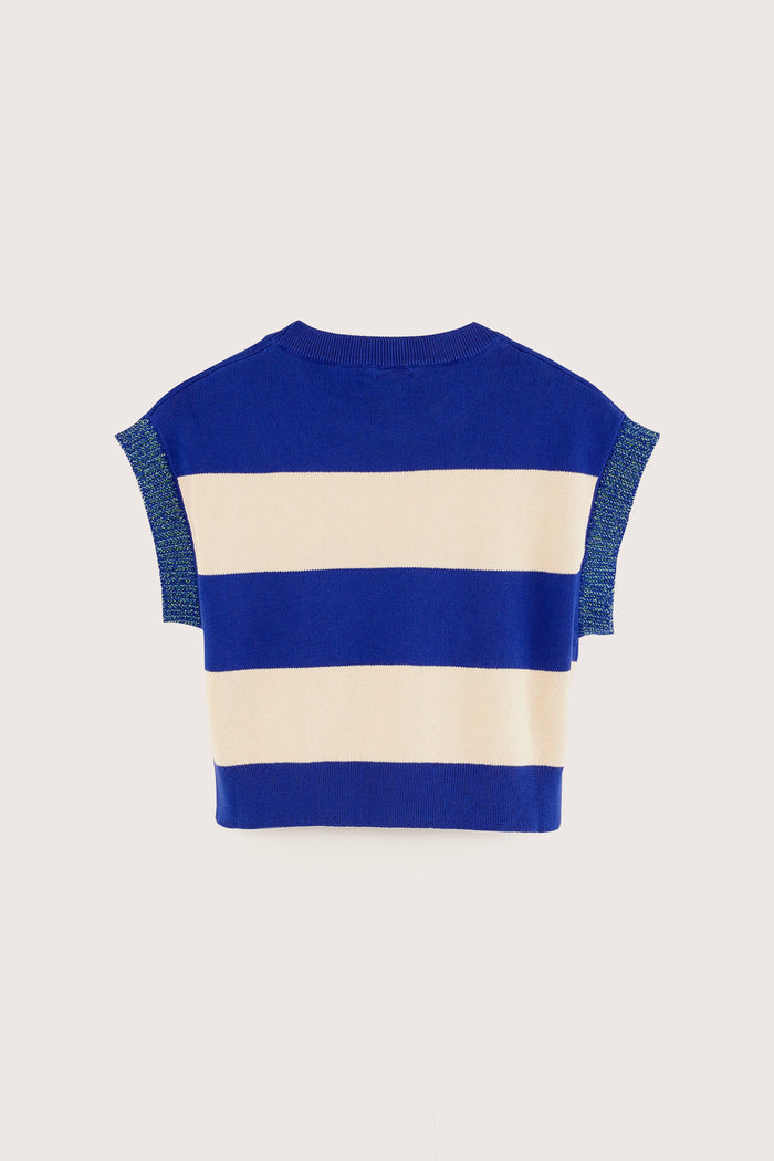 Bellerose Gilet Tricot Rayé Pour Filles