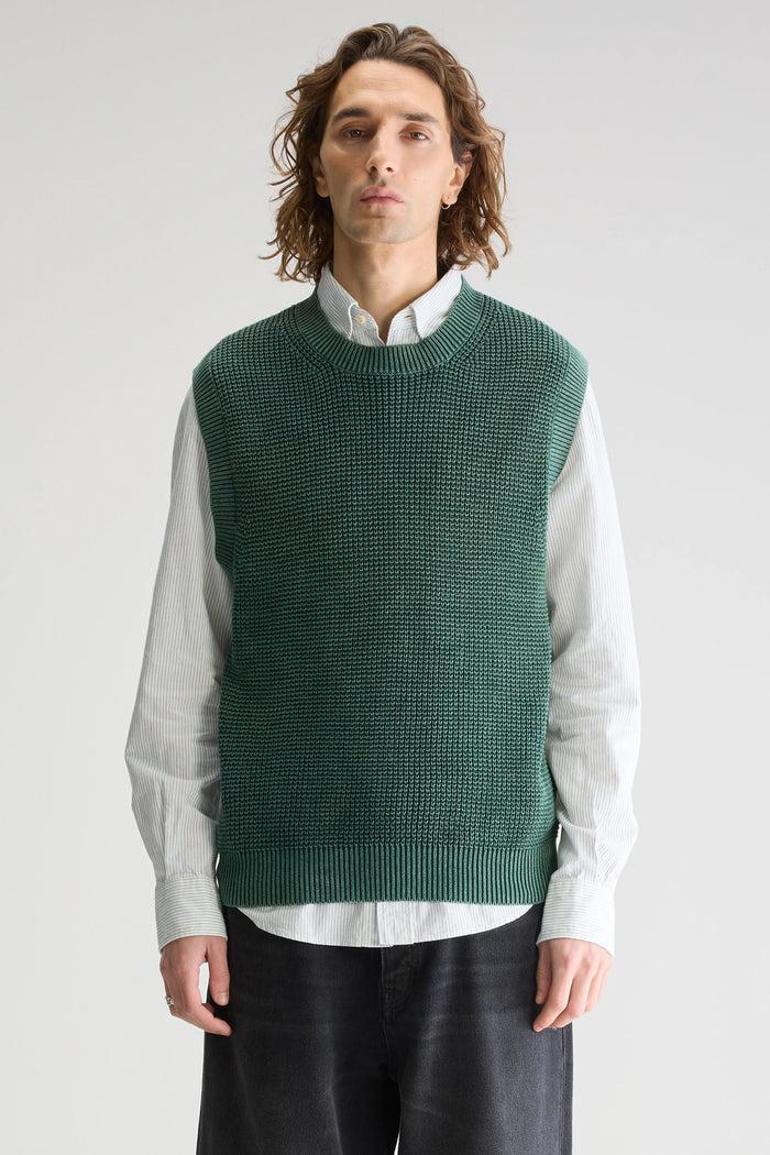 Bellerose Gilet Vert Bouteille Pour Homme