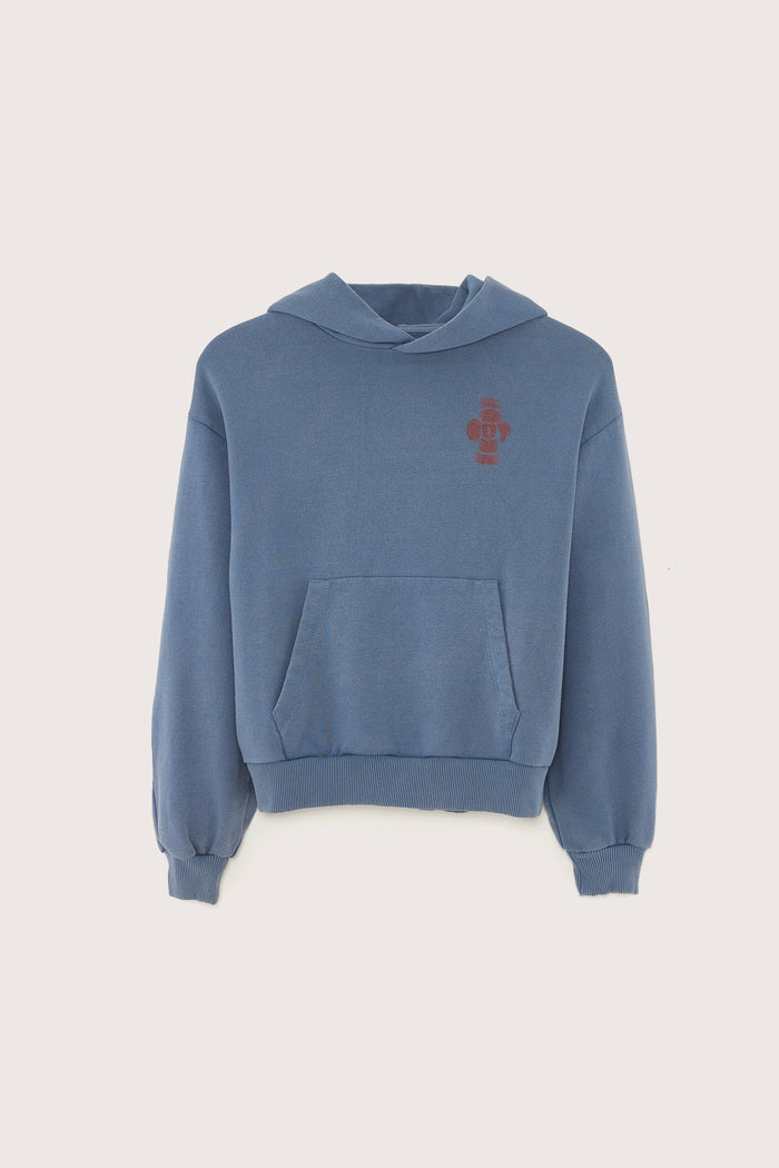 Bellerose Hoodie Graphique Bleu-gris Pour Garçons