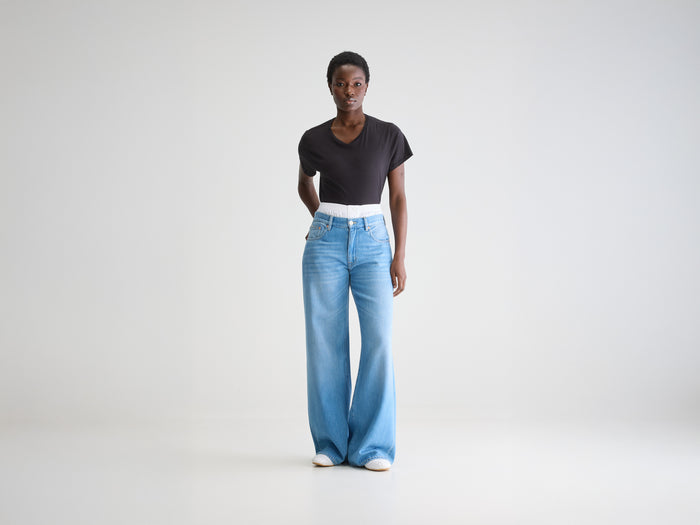 Bellerose Jean baggy bleu clair pour femmes