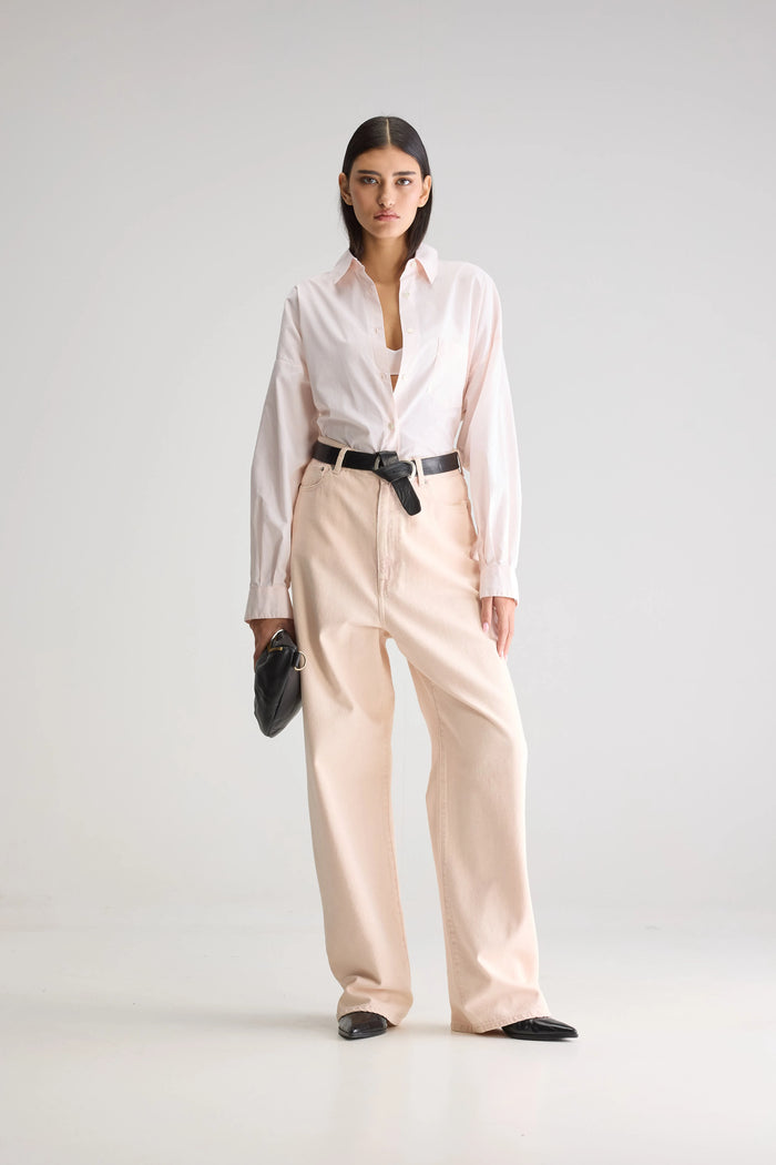 Bellerose Jean Baggy Rose Taille Basse Pour Femmes