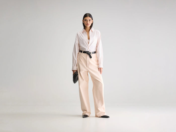 Bellerose Jean Baggy Rose Taille Basse Pour Femmes