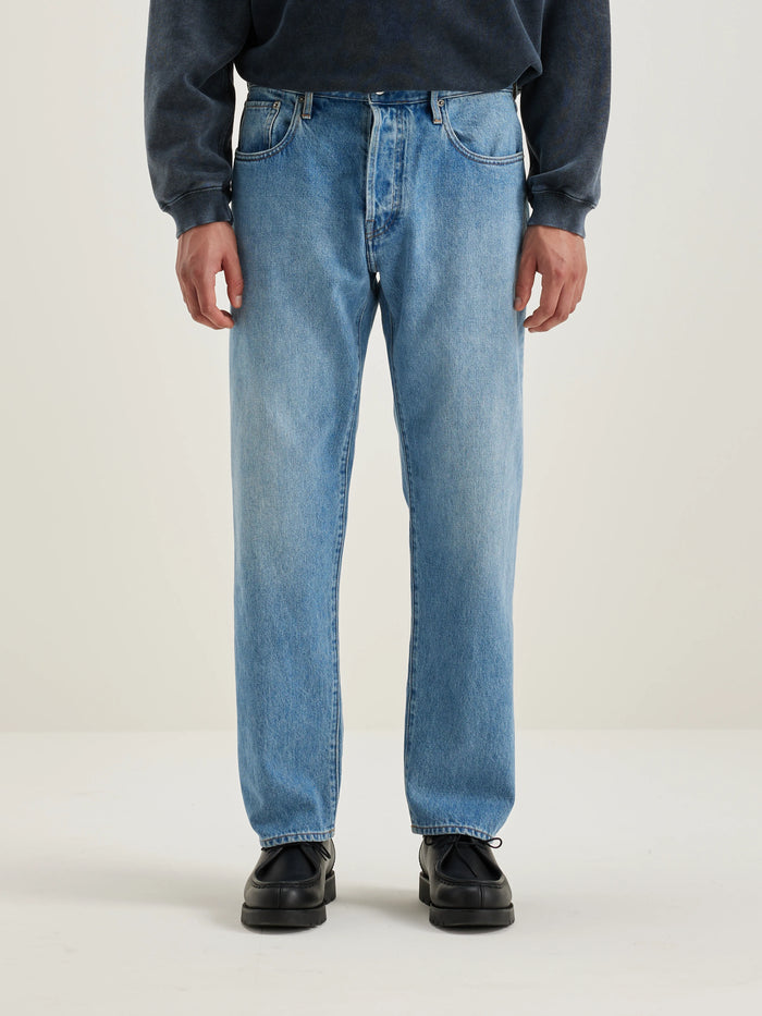 Bellerose Jean Bleu Straight Cut Pour Hommes