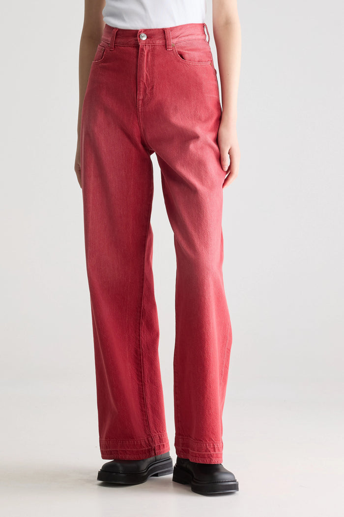 Bellerose Jean Boyfriend Rouge Pour Femmes