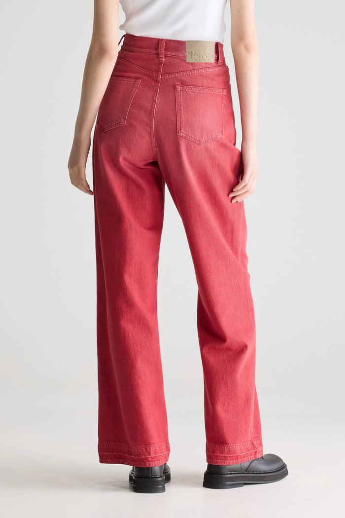 Bellerose Jean Boyfriend Rouge Pour Femmes