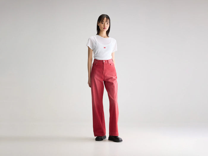 Bellerose Jean boyfriend rouge pour femmes