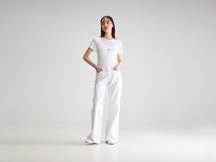 Bellerose Jean Brodé Blanc Pour Femmes