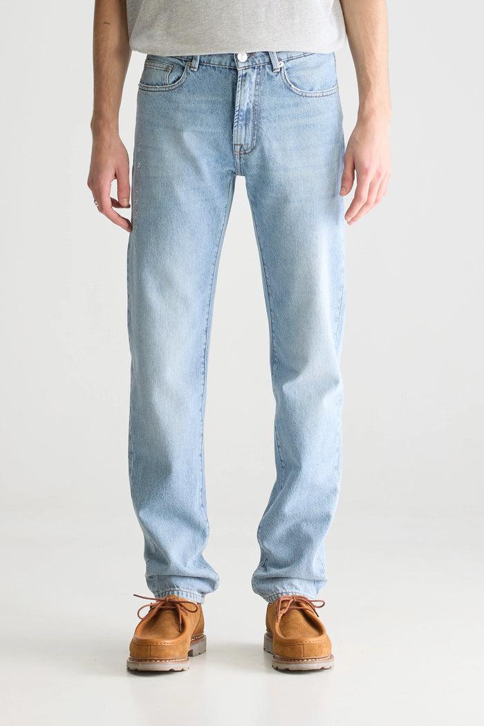 Bellerose Jean Droit Bleu Clair Pour Homme