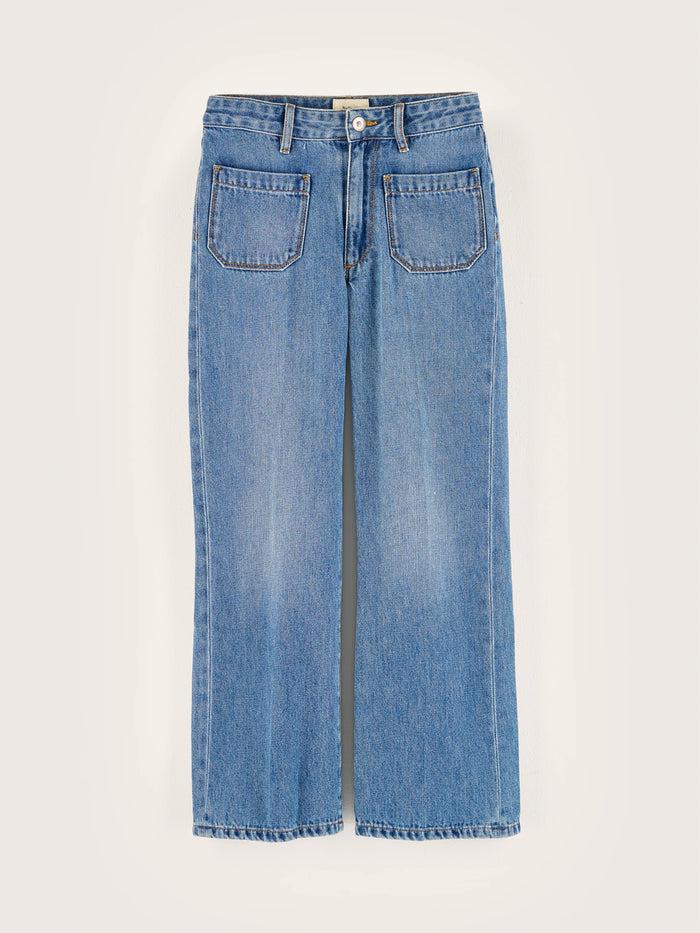 Bellerose Jean évasé Bleu Moyen Bleach Pour Filles