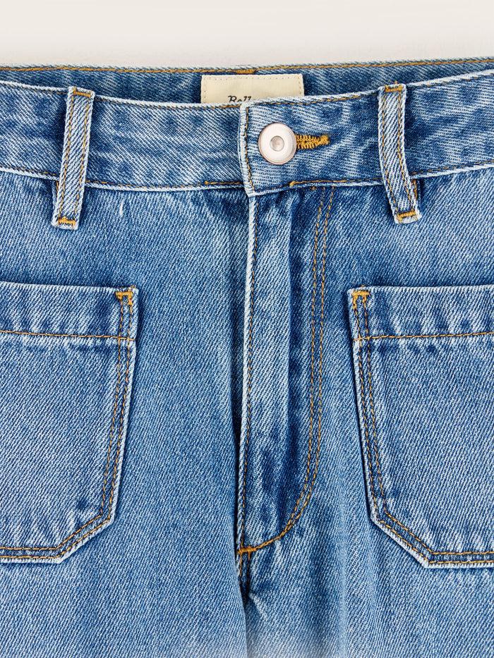 Bellerose Jean évasé Bleu Moyen Bleach Pour Filles
