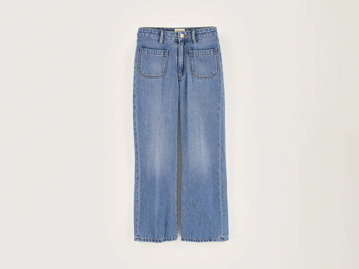 Bellerose Jean évasé bleu moyen bleach pour filles