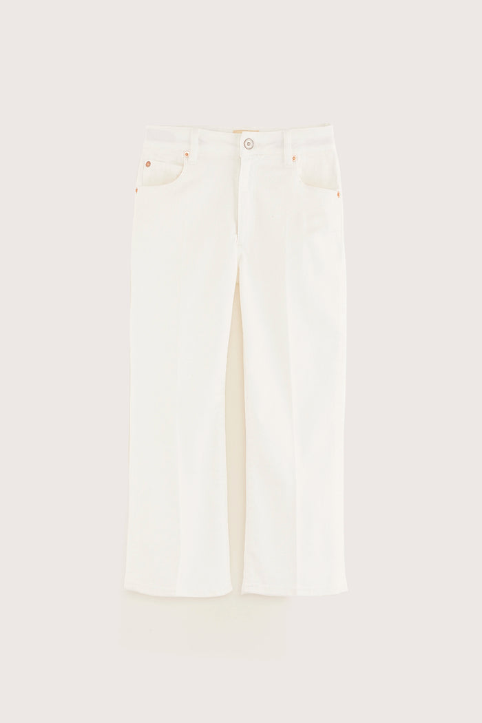 Bellerose Jean Flare Court Blanc Pour Filles