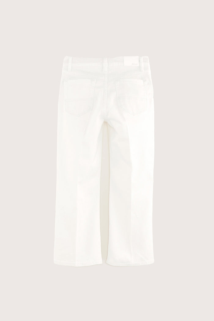 Bellerose Jean Flare Court Blanc Pour Filles
