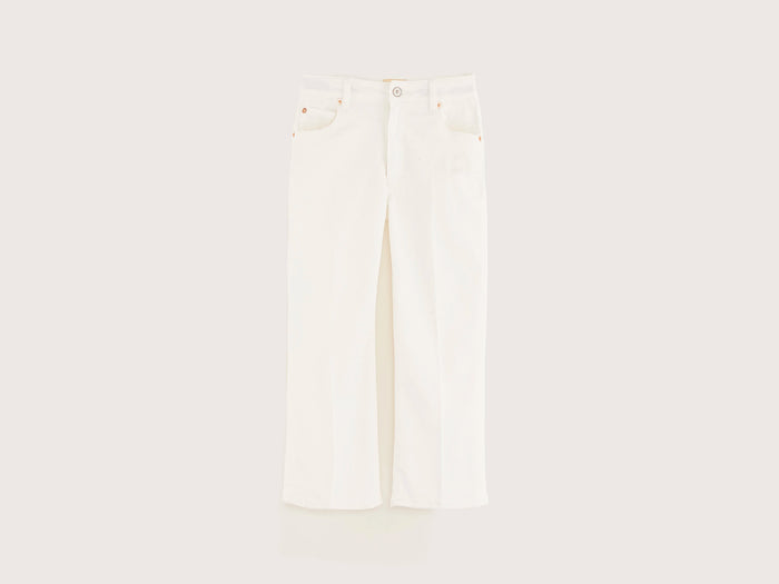 Bellerose Jean flare court blanc pour filles
