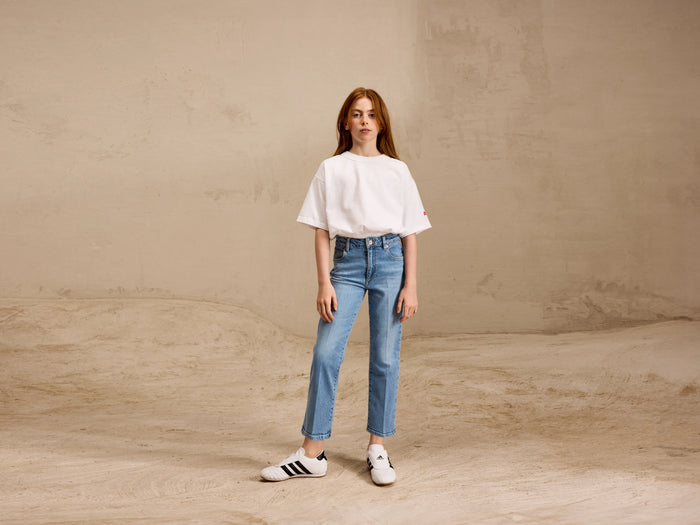 Bellerose Jean flare court bleu pour filles