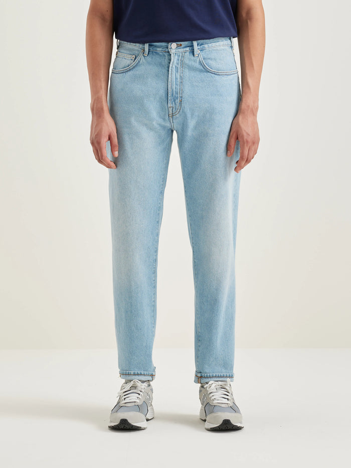 Bellerose Jean Fuselé En Denim Bleu Pour Hommes