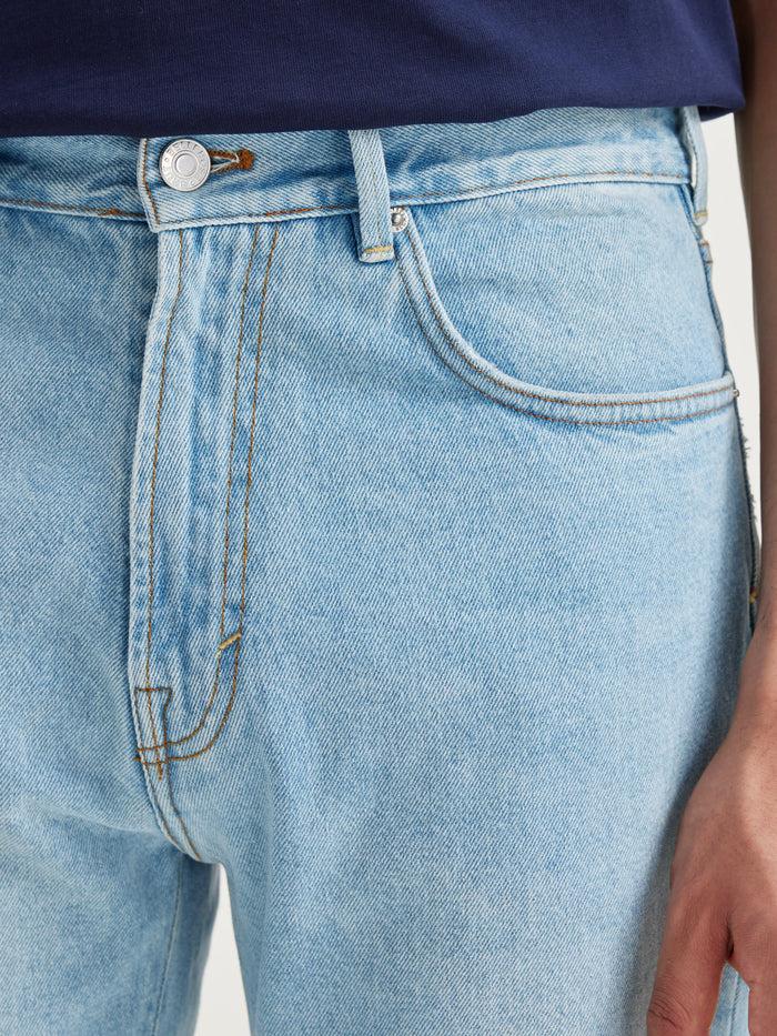 Bellerose Jean Fuselé En Denim Bleu Pour Hommes