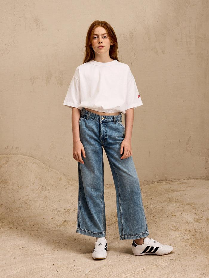 Bellerose Jean Large Bleu Pour Filles