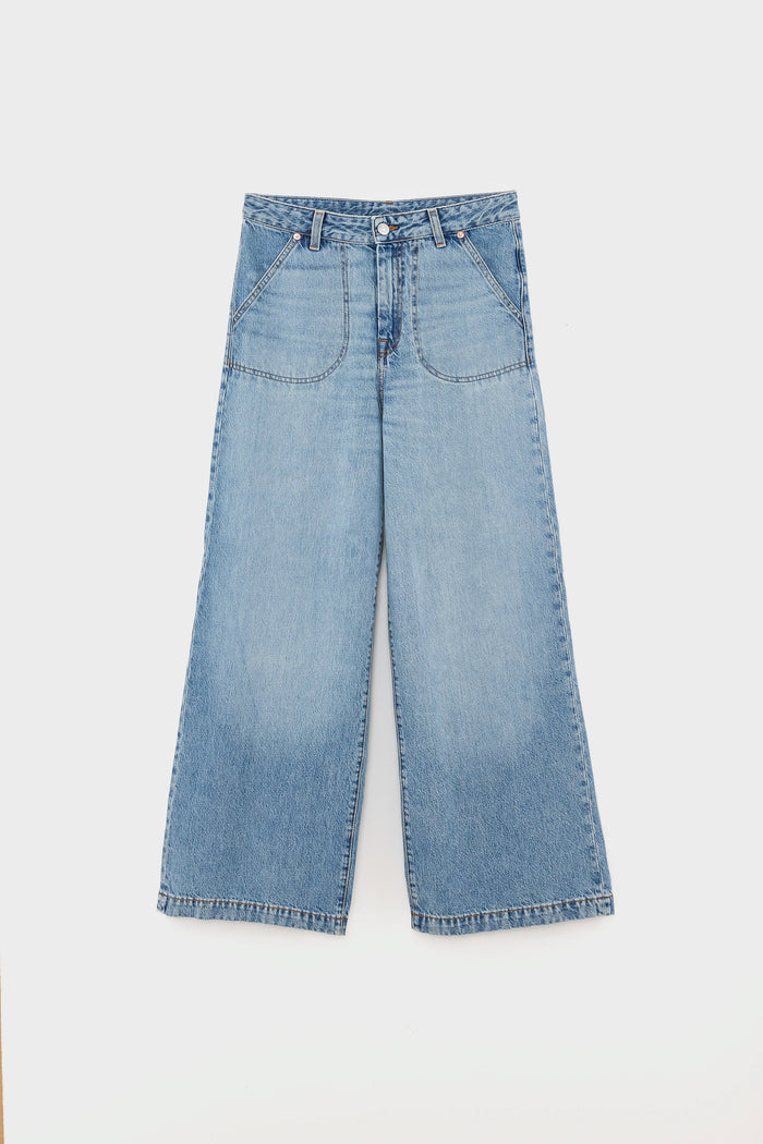 Bellerose Jean Large Bleu Vintage Pour Femmes