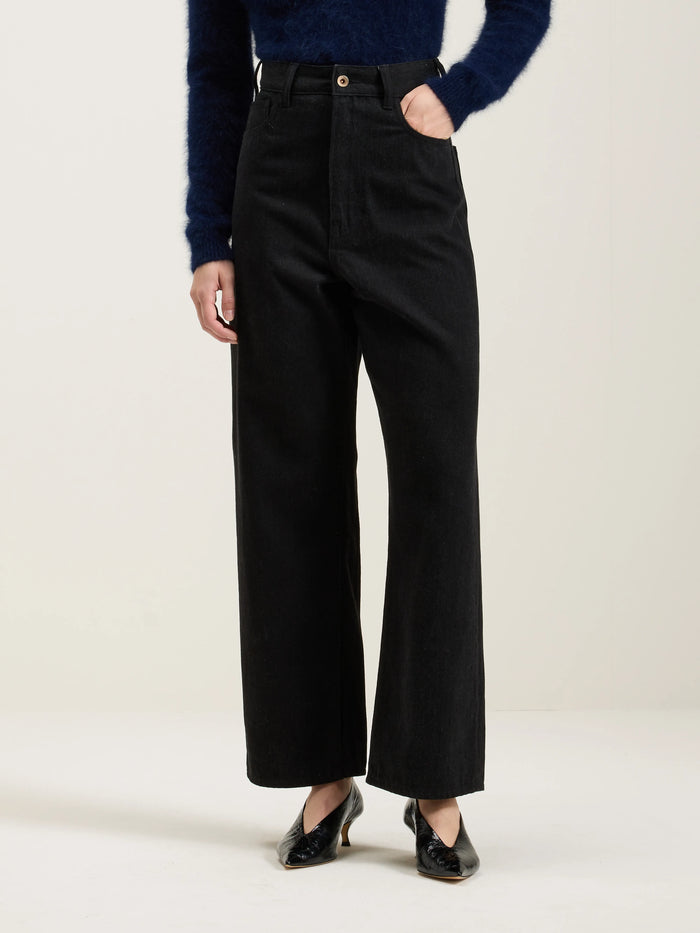 Bellerose Jean Large En Denim Noir Pour Femmes