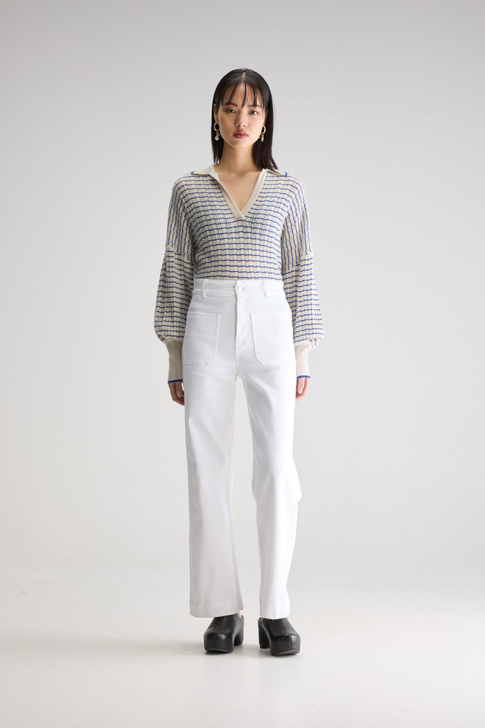 Bellerose Jean Slim Blanc Pour Femmes