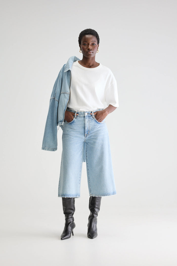 Bellerose Jean Style Culotte Bleu Pour Femmes
