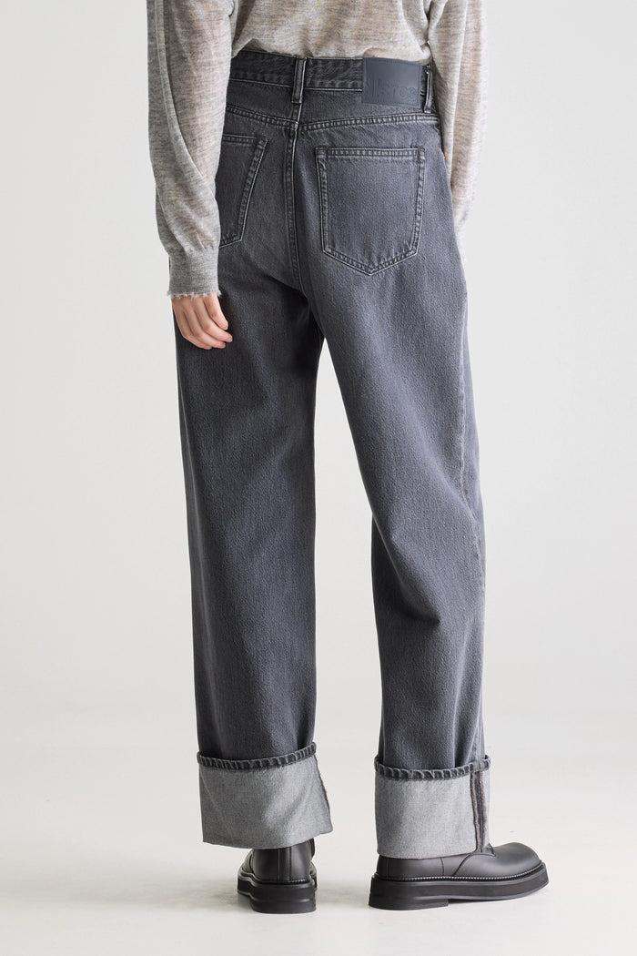 Bellerose Jean Taille Basse Noir Ample Pour Femmes