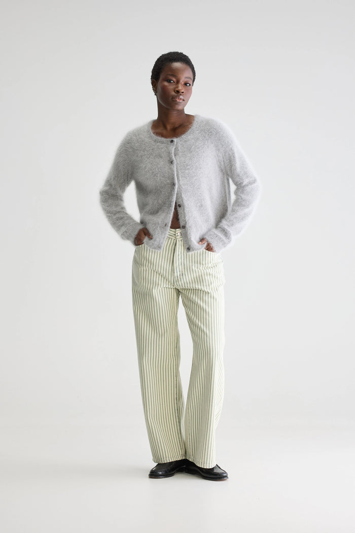 Bellerose Jean Taille Basse Rayé Vert Pour Femmes