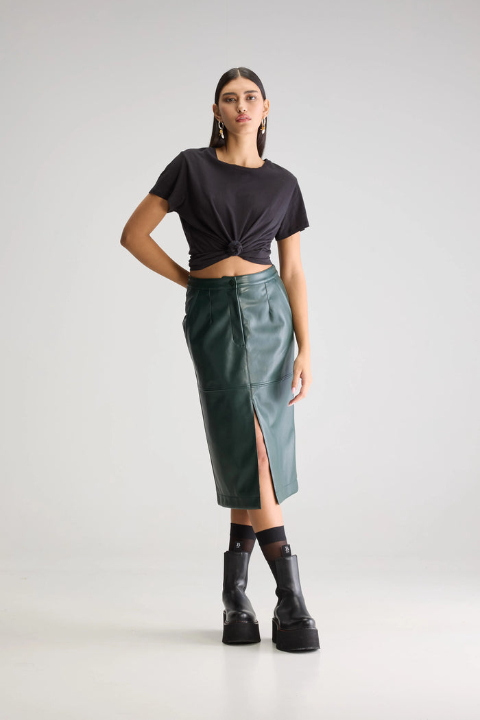 Bellerose Jupe Crayon Vert Foncé Pour Femmes