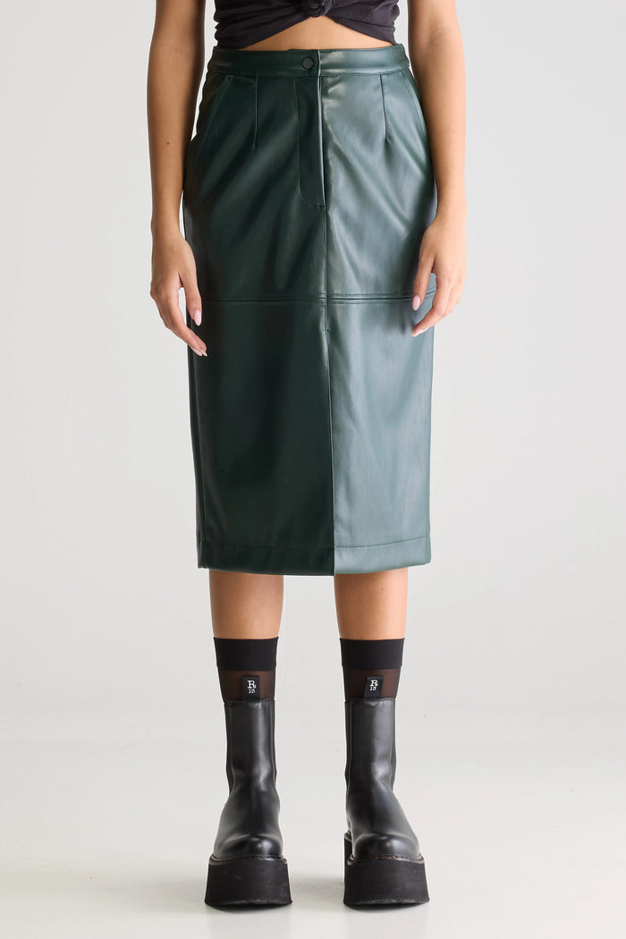 Bellerose Jupe Crayon Vert Foncé Pour Femmes