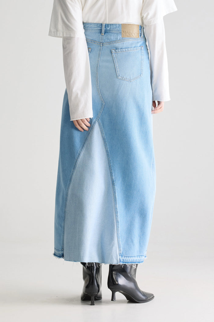Bellerose Jupe Longue En Denim Bleu Pour Femmes