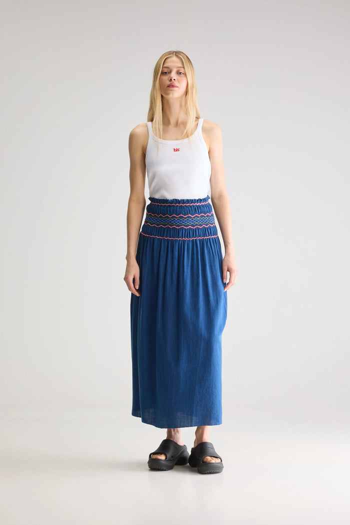 Bellerose Jupe Longue Marine Pour Femmes