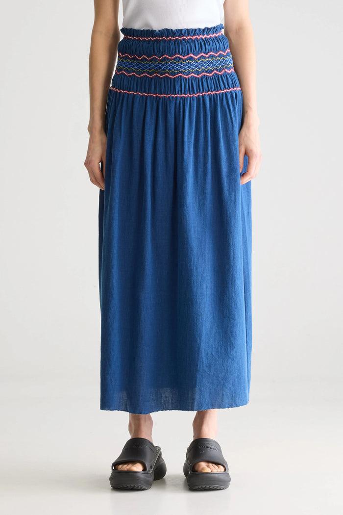 Bellerose Jupe Longue Marine Pour Femmes