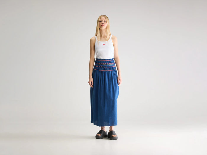 Bellerose Jupe Longue Marine Pour Femmes