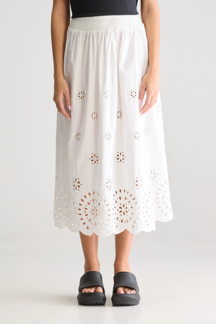 Bellerose Jupe Midi Blanche Pour Femmes