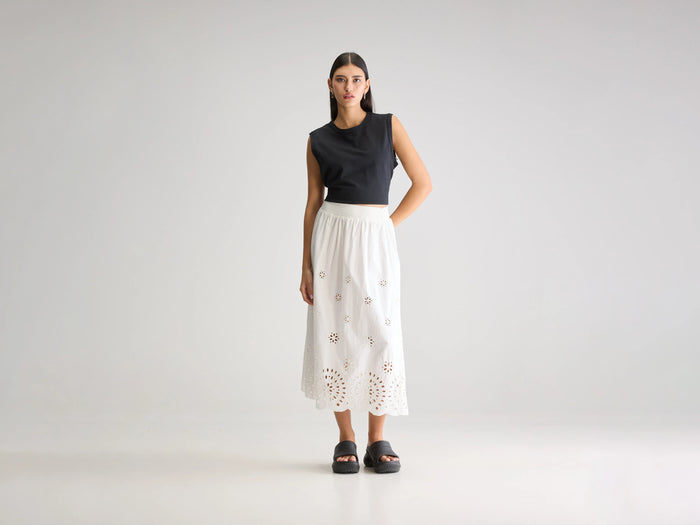 Bellerose Jupe Midi Blanche Pour Femmes