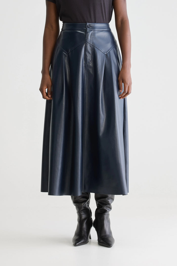 Bellerose Jupe Midi évasée Bleu Foncé Pour Femmes