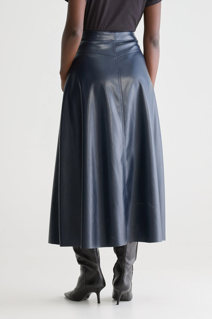 Bellerose Jupe Midi évasée Bleu Foncé Pour Femmes