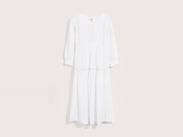Bellerose Longue robe en coton blanc pour filles