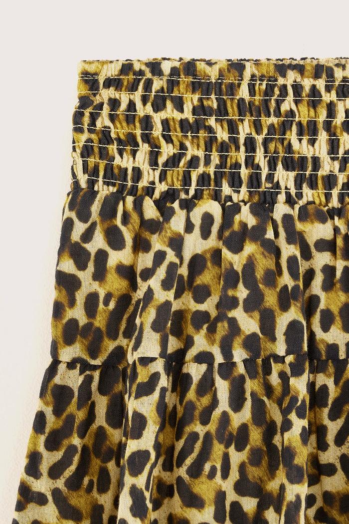 Bellerose Mini Jupe à Volants Léopard Pour Filles