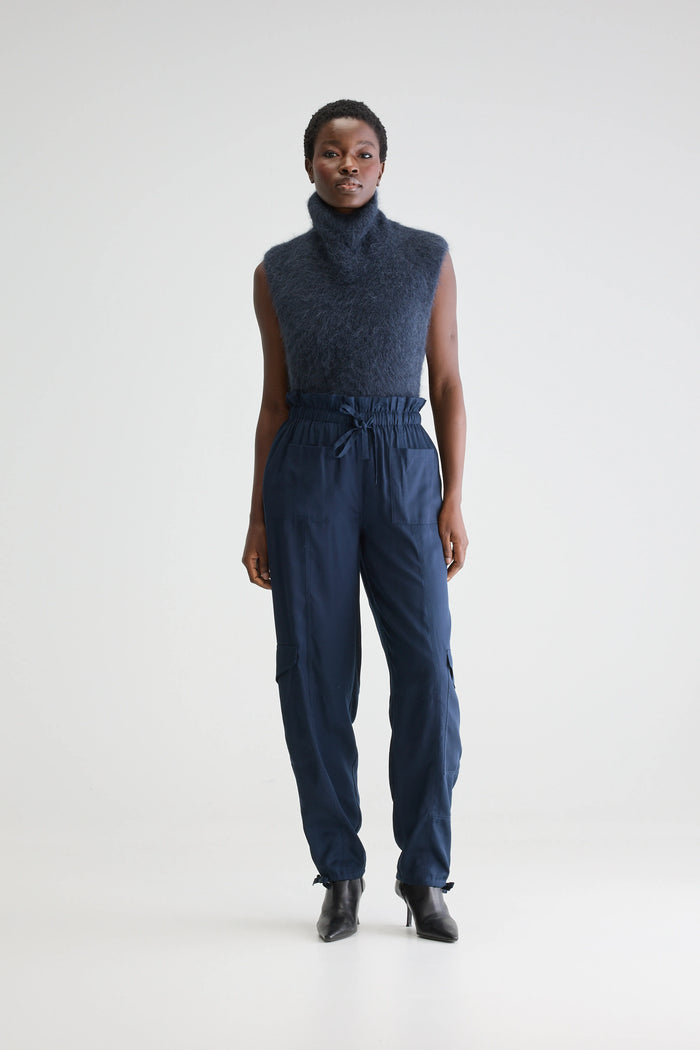 Bellerose Pantalon Cargo Bleu Foncé Pour Femmes