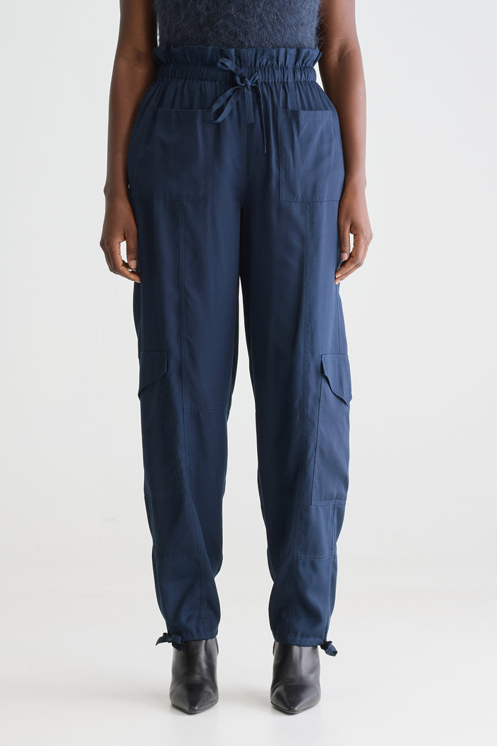 Bellerose Pantalon Cargo Bleu Foncé Pour Femmes