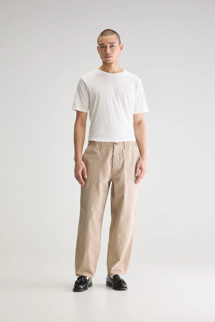 Bellerose Pantalon Cargo Gris Pour Homme