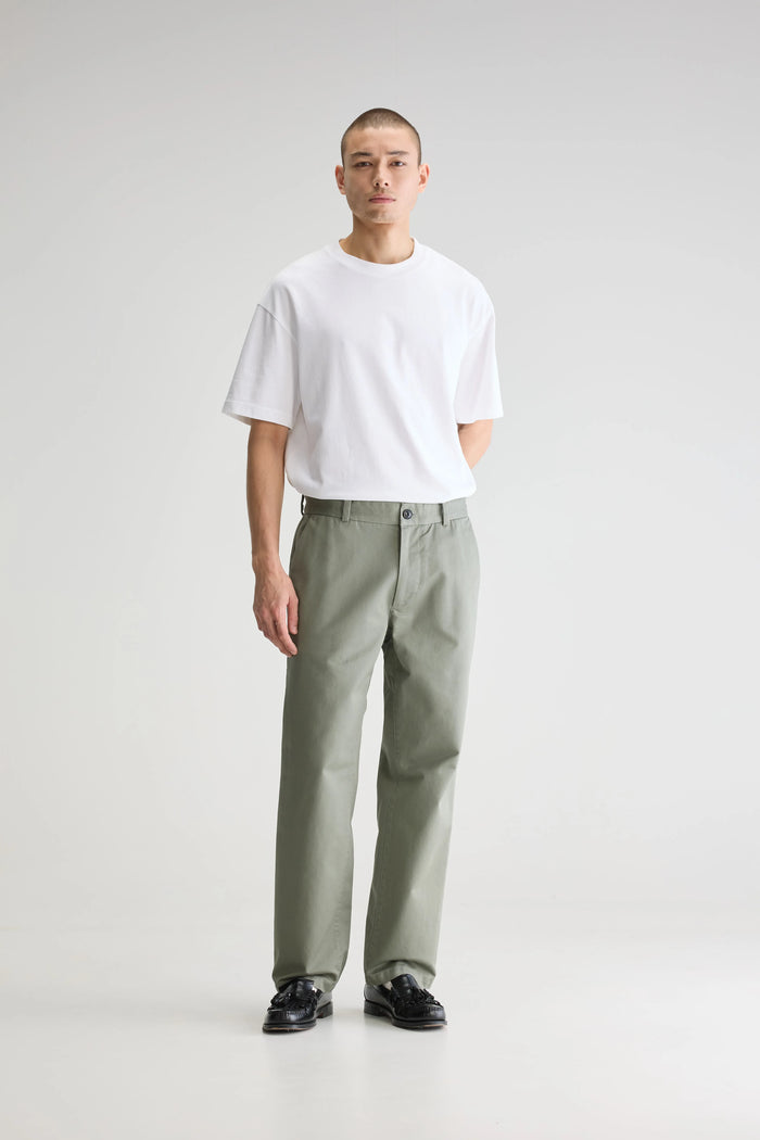 Bellerose Pantalon Chino Gris-vert Pour Homme