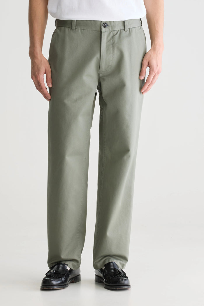Bellerose Pantalon Chino Gris-vert Pour Homme
