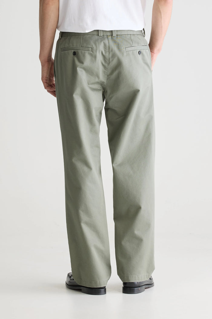 Bellerose Pantalon Chino Gris-vert Pour Homme