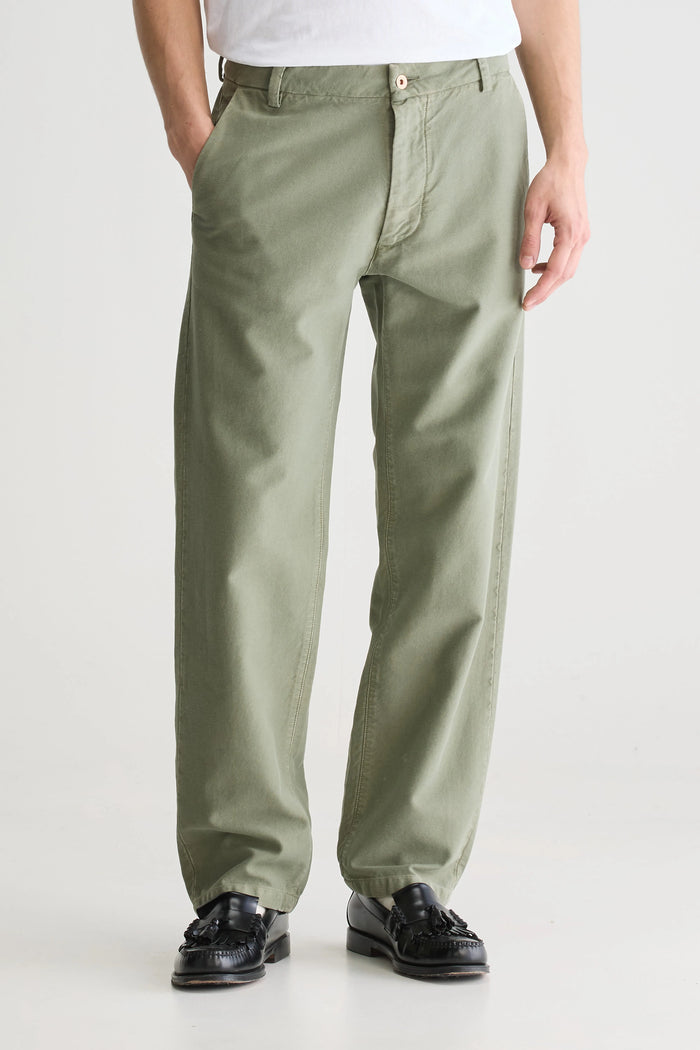 Bellerose Pantalon Chino Gris-vert Pour Homme